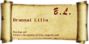 Brassai Lilla névjegykártya